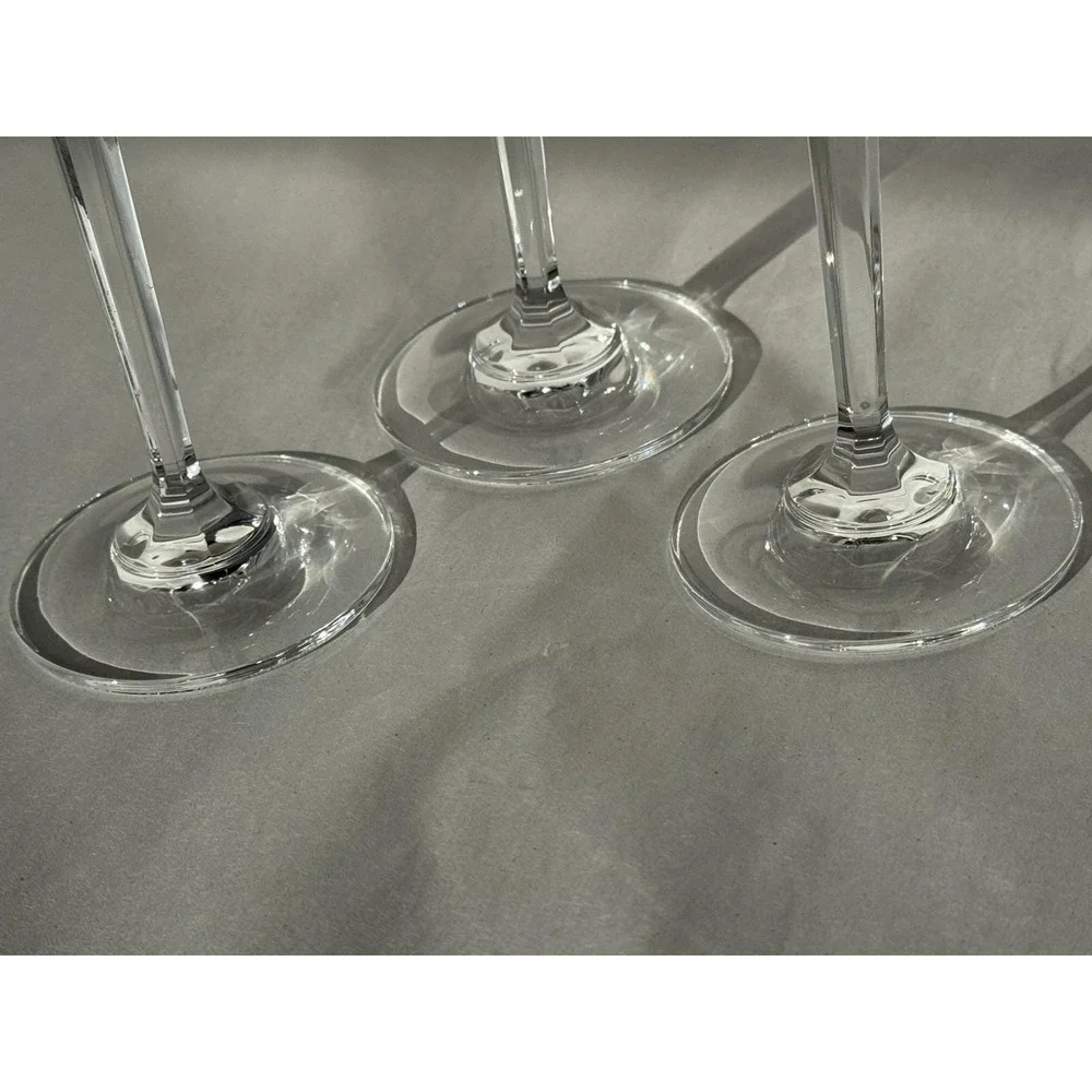 VTG Czechoslovakia Lead Crystal Cordial Wine Glasses 24% PbO Cut Crystal Goblets